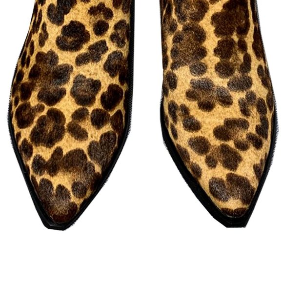 NIB MARC FISHER Leopard Yalely Pointy Toe Chelsea bootie - Picture 5 of 7